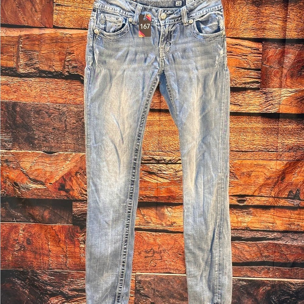 Miss Me Faded Light Blue Skinny Jeans